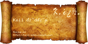 Keil Ádám névjegykártya