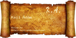 Keil Ádám névjegykártya